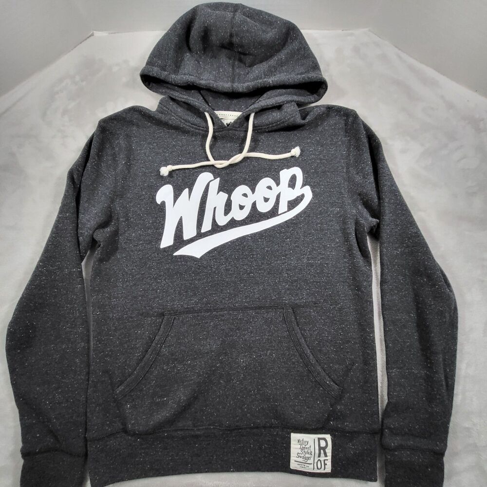 WHOOP Roots of Fight Hoodie Mens XS Oversized Boxy Fit Heavyweight Charcoal READ